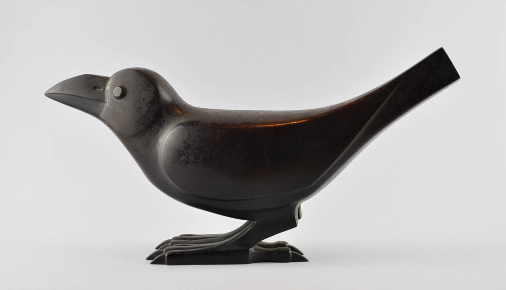 Bronze crow by Yasumi Nakajima II. (Sold)