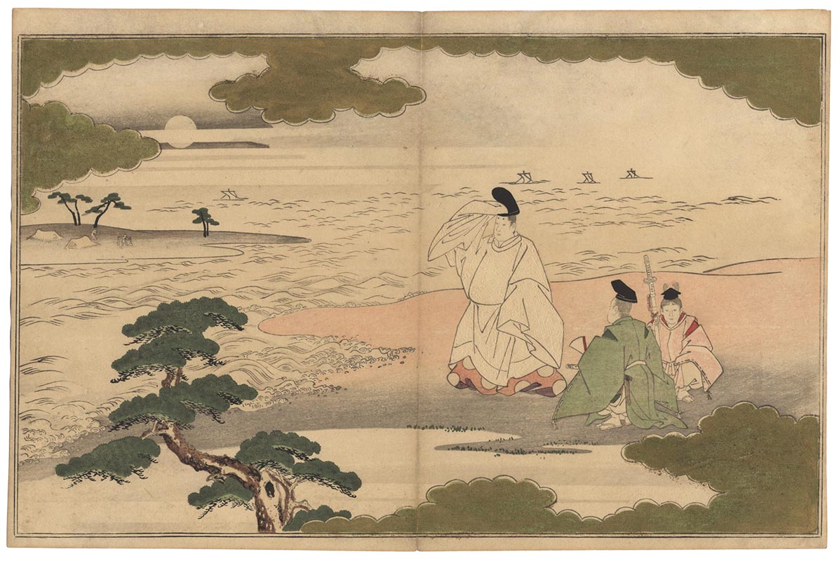 UTAMARO (1753?-1806). The bay at Akashi. (Sold)