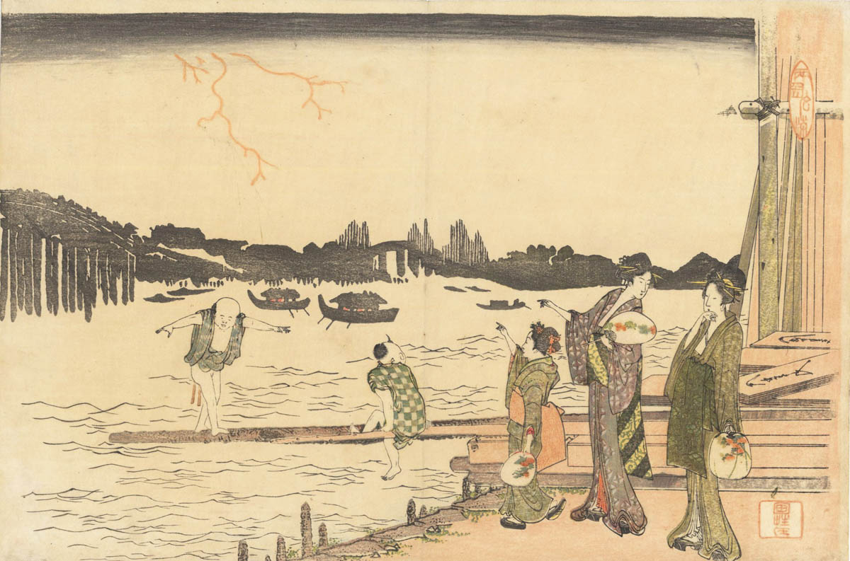HOKUSAI (1760-1849). Ryōgoku a Edo. (Venduto)