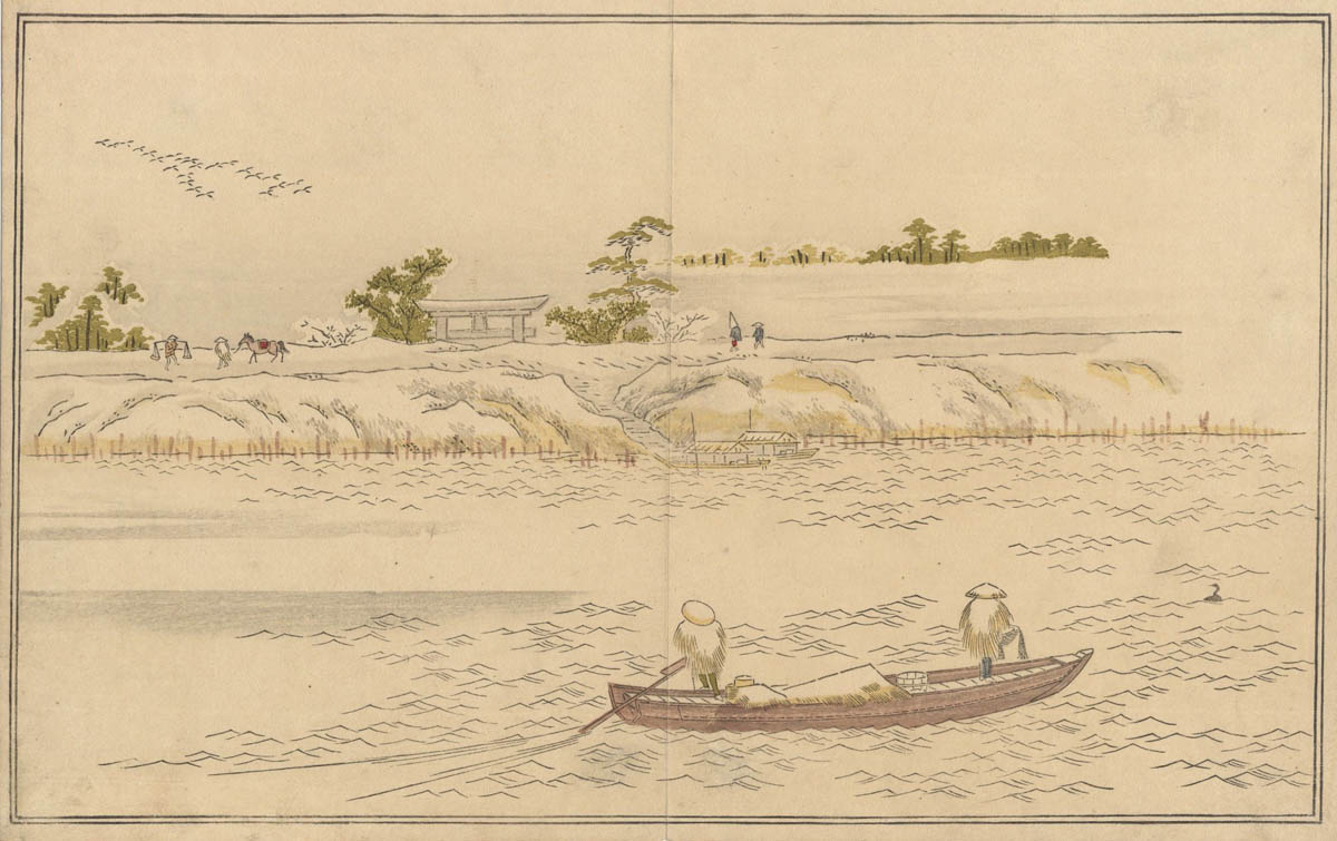 UTAMARO (1753?-1806). Il fiume Sumida. (Venduto)
