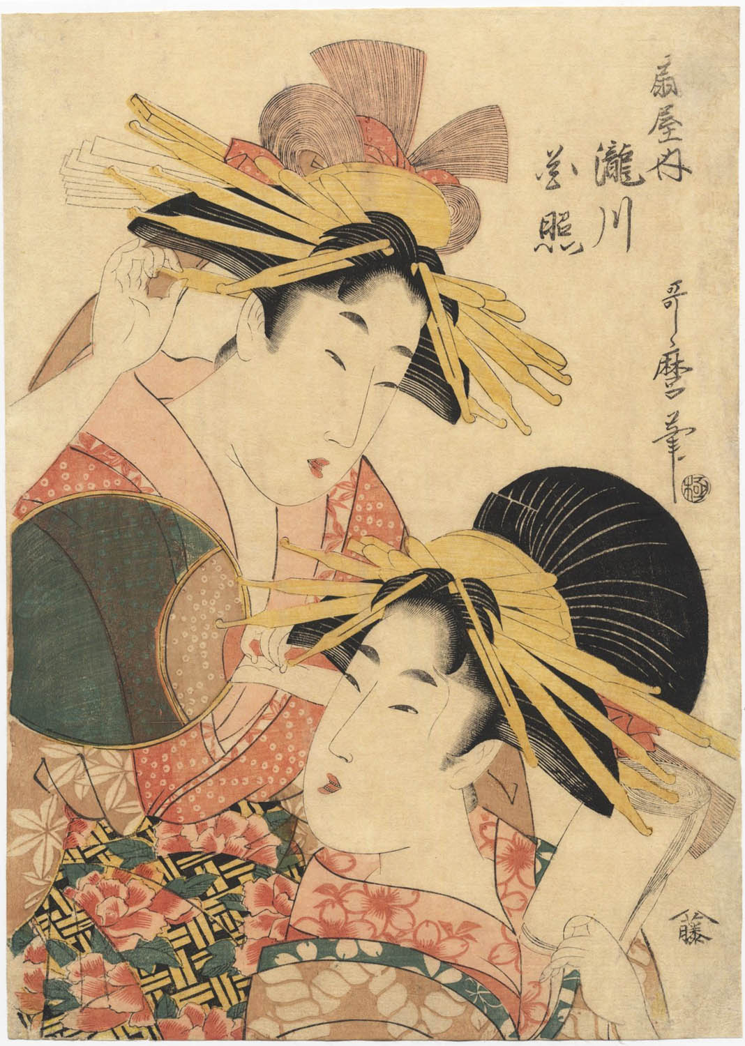 UTAMARO II (? -1833). Two Courtesans UTAMARO II (? -1833). Two Courtesans