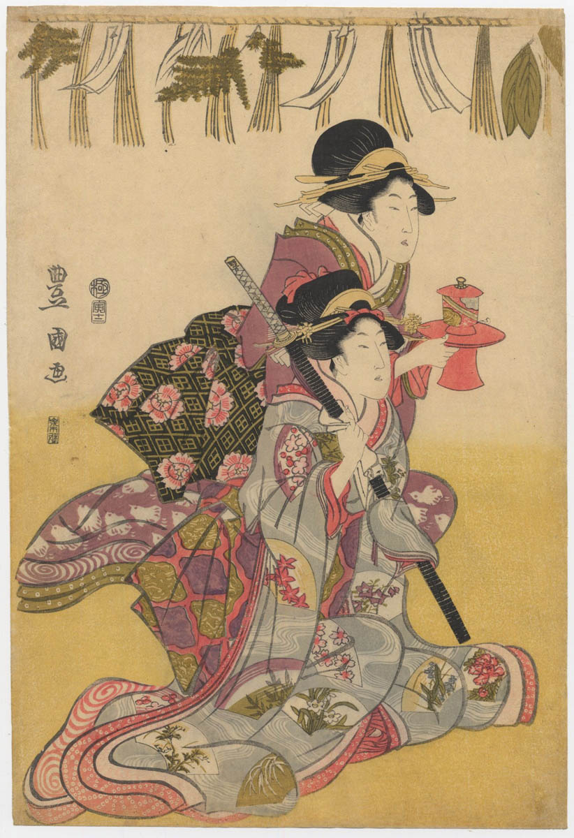 TOYOKUNI  (1769-1825). Two ladies. (Sold)