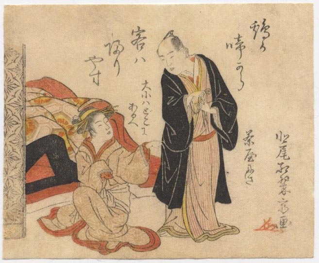 SHIGEMASA (1739–1820). Two lovers SHIGEMASA (1739–1820). Two lovers