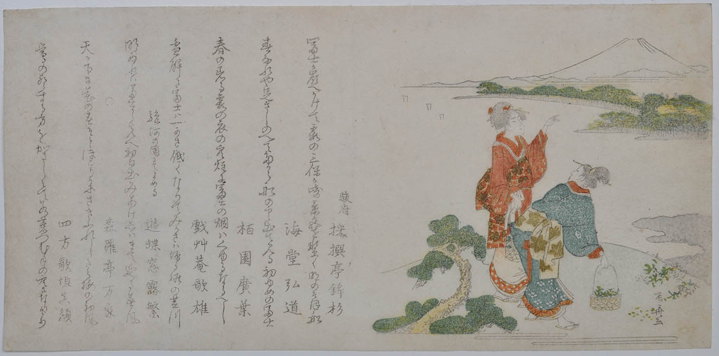 SHINSAI (1764 ?-1820). Picking up herbs SHINSAI (1764 ?-1820). Picking up herbs