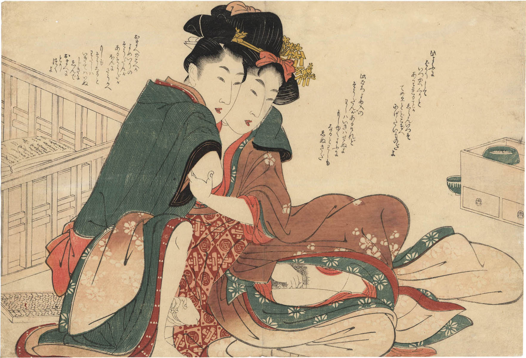 SCUOLA DI UTAMARO. Due amanti SCUOLA DI UTAMARO. Due amanti