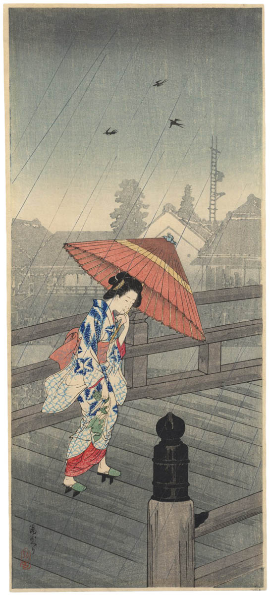 SHŌTEI (Hiroaki)  (1871-1945). Returning home