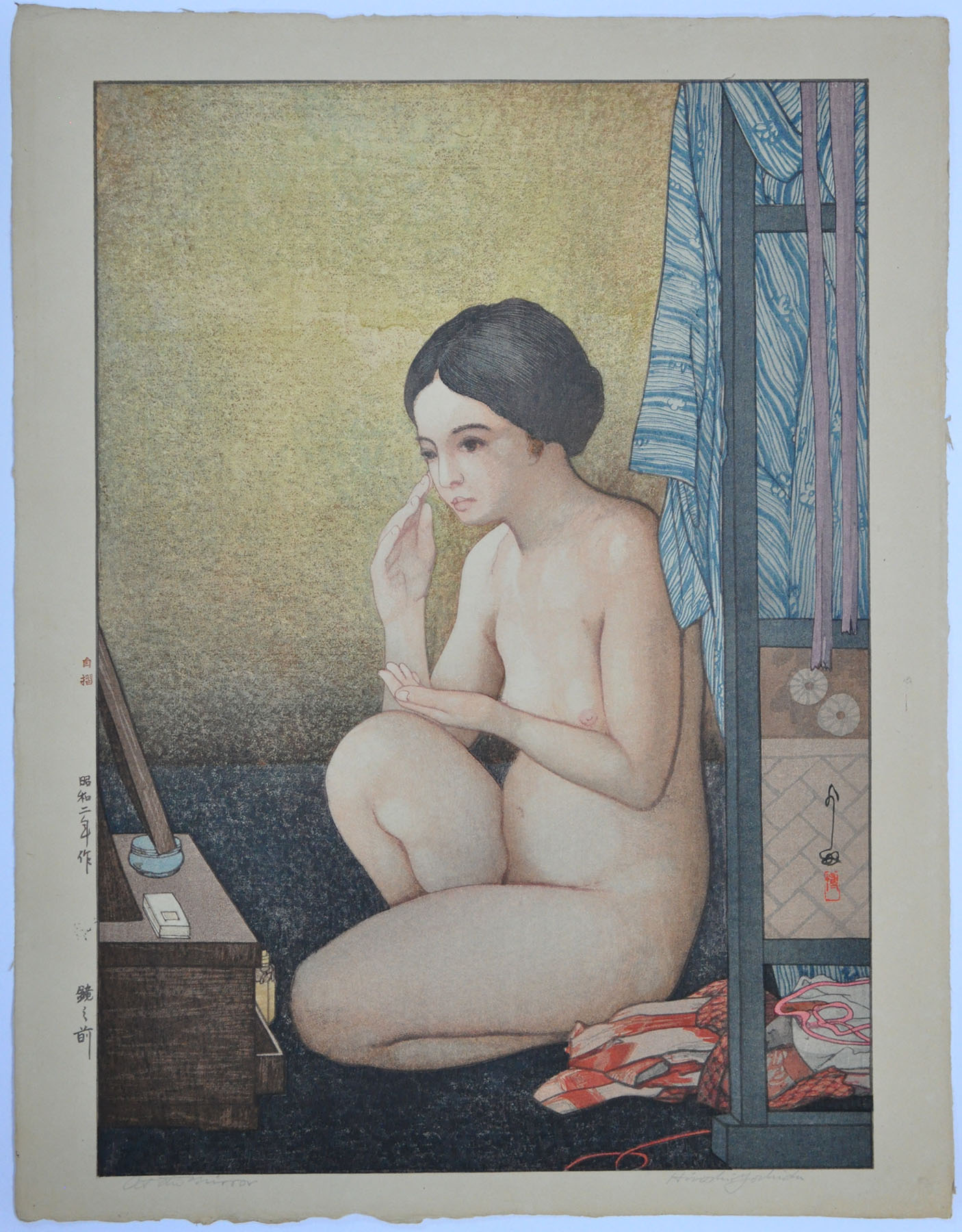 YOSHIDA (1876-1950). At the mirror YOSHIDA (1876-1950). At the mirror