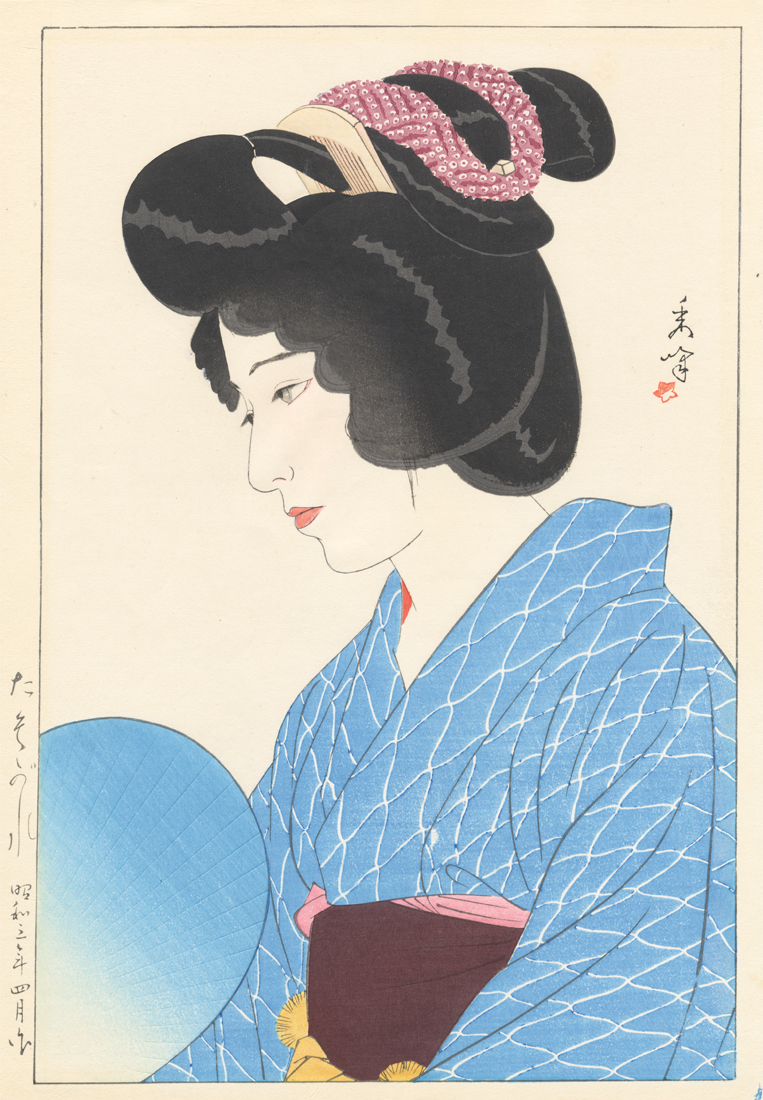 SHUHO (1898-1944). A lady with fan SHUHO (1898-1944). A lady with fan