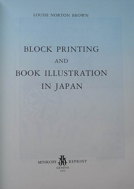 Block Printing and Book Illustration in Japan Block Printing and Book Illustration in Japan